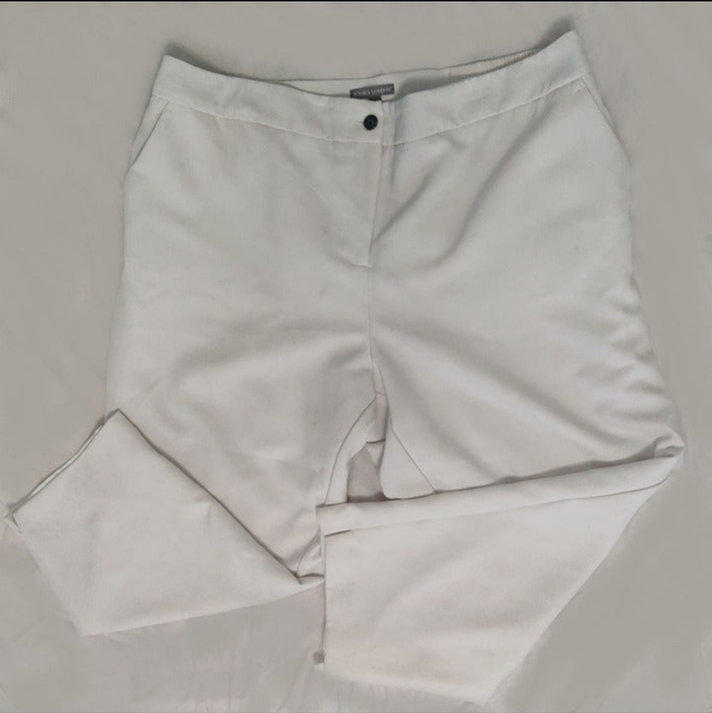 Jessica London White Dress Pants